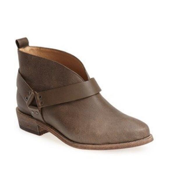 Koolaburra By Ugg Brown Leather Harness Ankle Booties Size 7 - Picture 1 of 8
